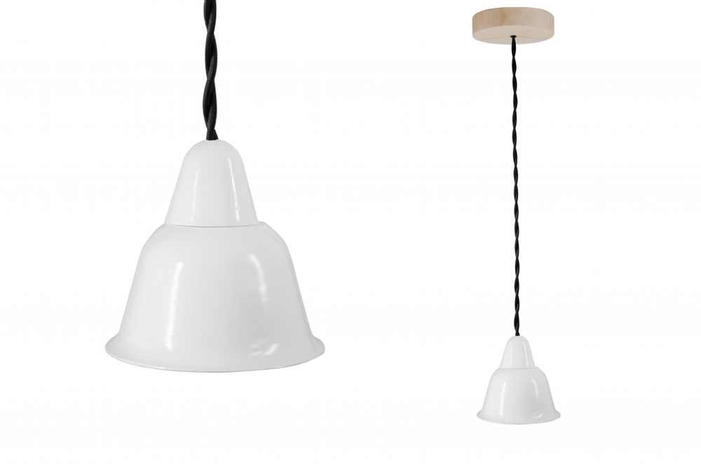 Светильник Кампана, на витом проводе (цвет графит), 1 плафон, белый 713/10 BS1-11-0101/713/10