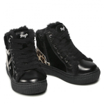 Ботинки демисезонные PRIMIGI Черный велюр/Пятка: "леопард" Девочка