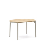 Montuiri круглый раздвижной стол из дубового шпона и белой стали