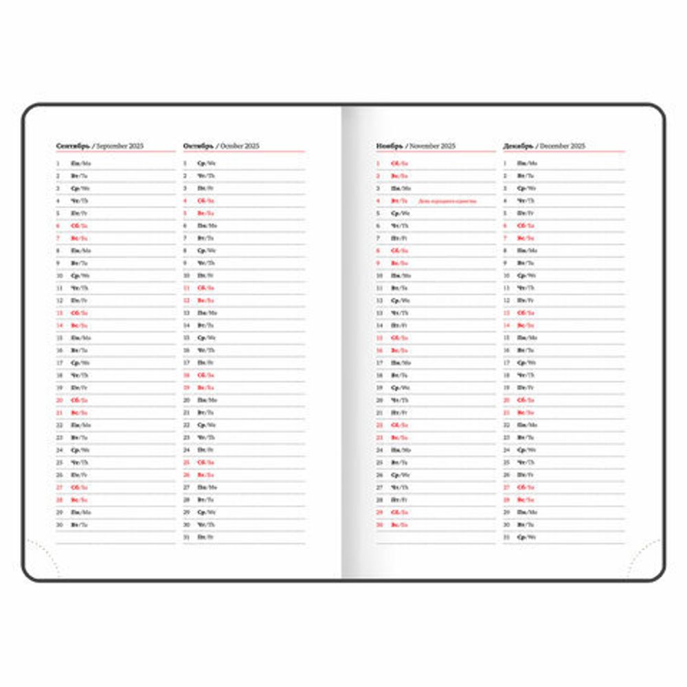 Ежедневник датированный 2025, А5, 138x213 мм, BRAUBERG "Favorite", под кожу, темно-синий, 115761
