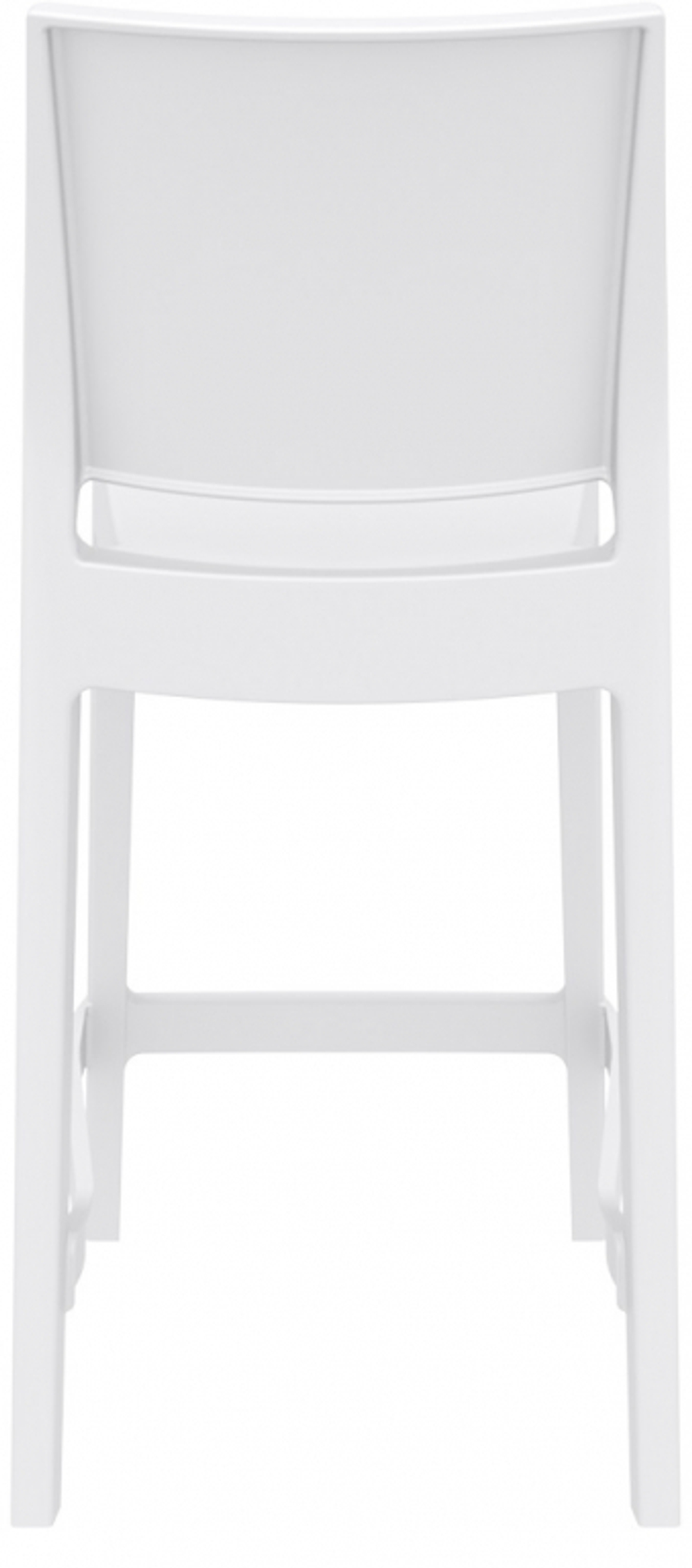Стул пластиковый полубарный, Siesta Contract Maya Bar 65, белый