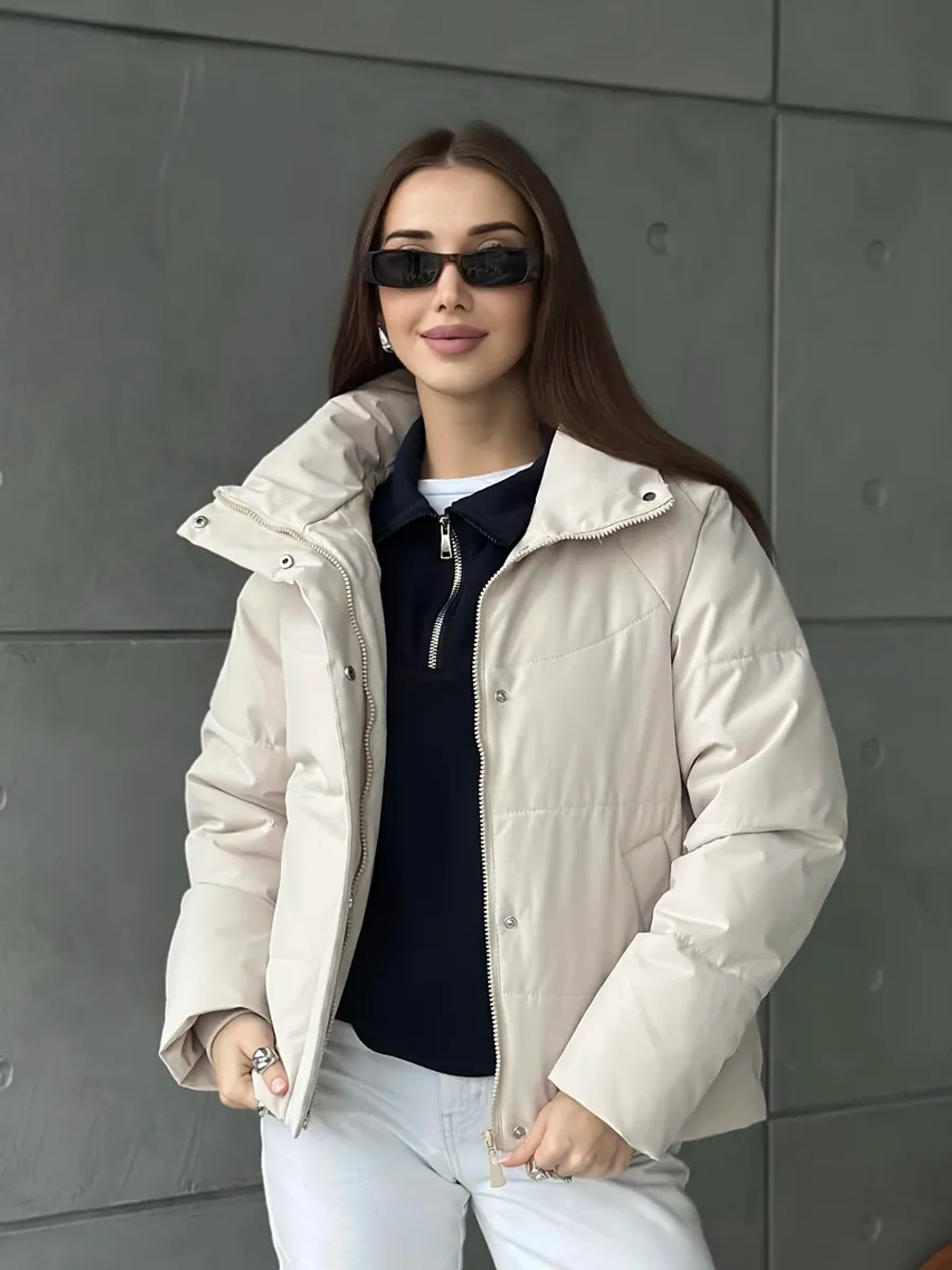 Куртка осенняя короткая без капюшона