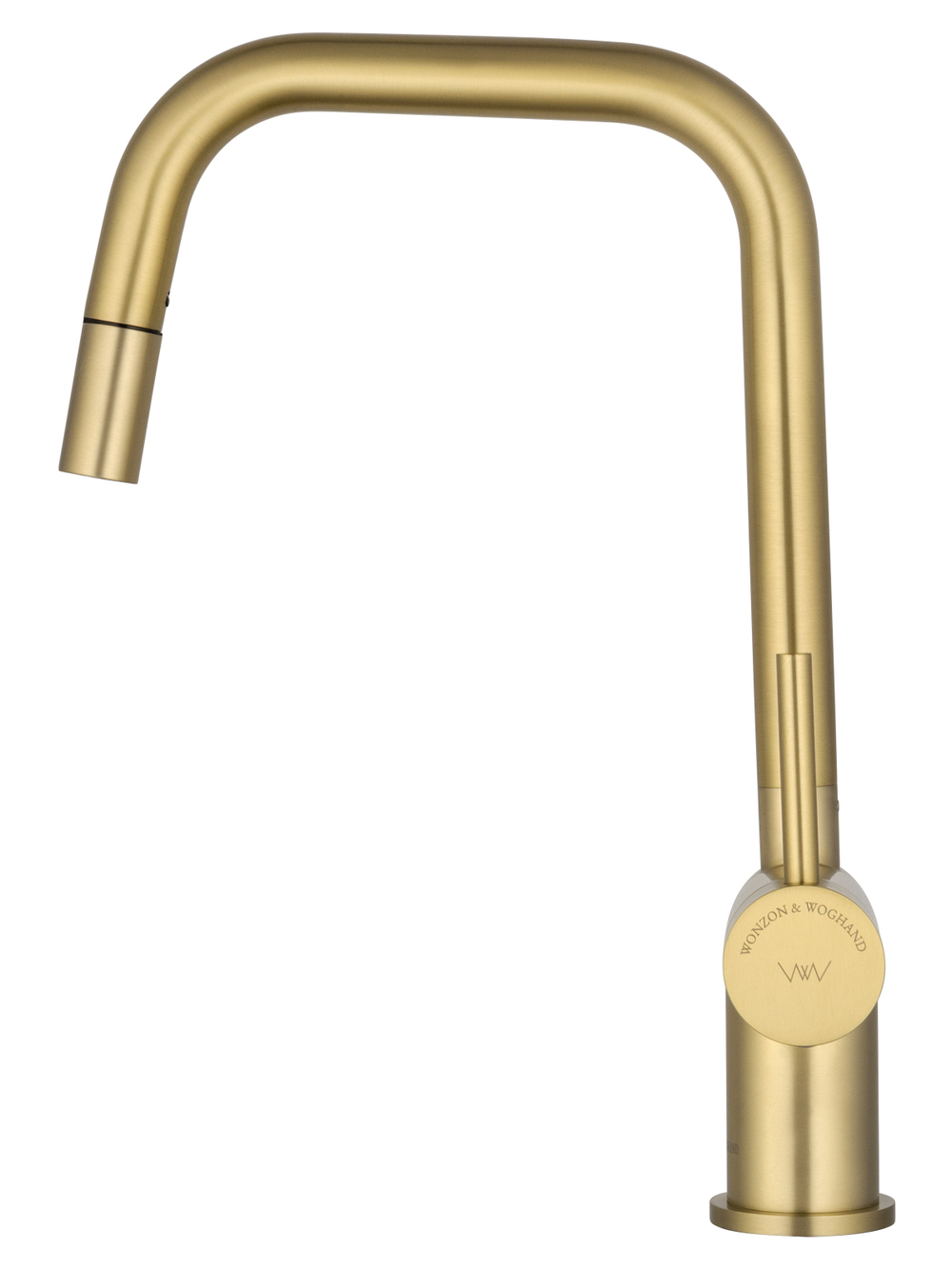 Смеситель для кухни с выдвижым изливом WONZON & WOGHAND, Брашированное золото (WW-6018-BG)