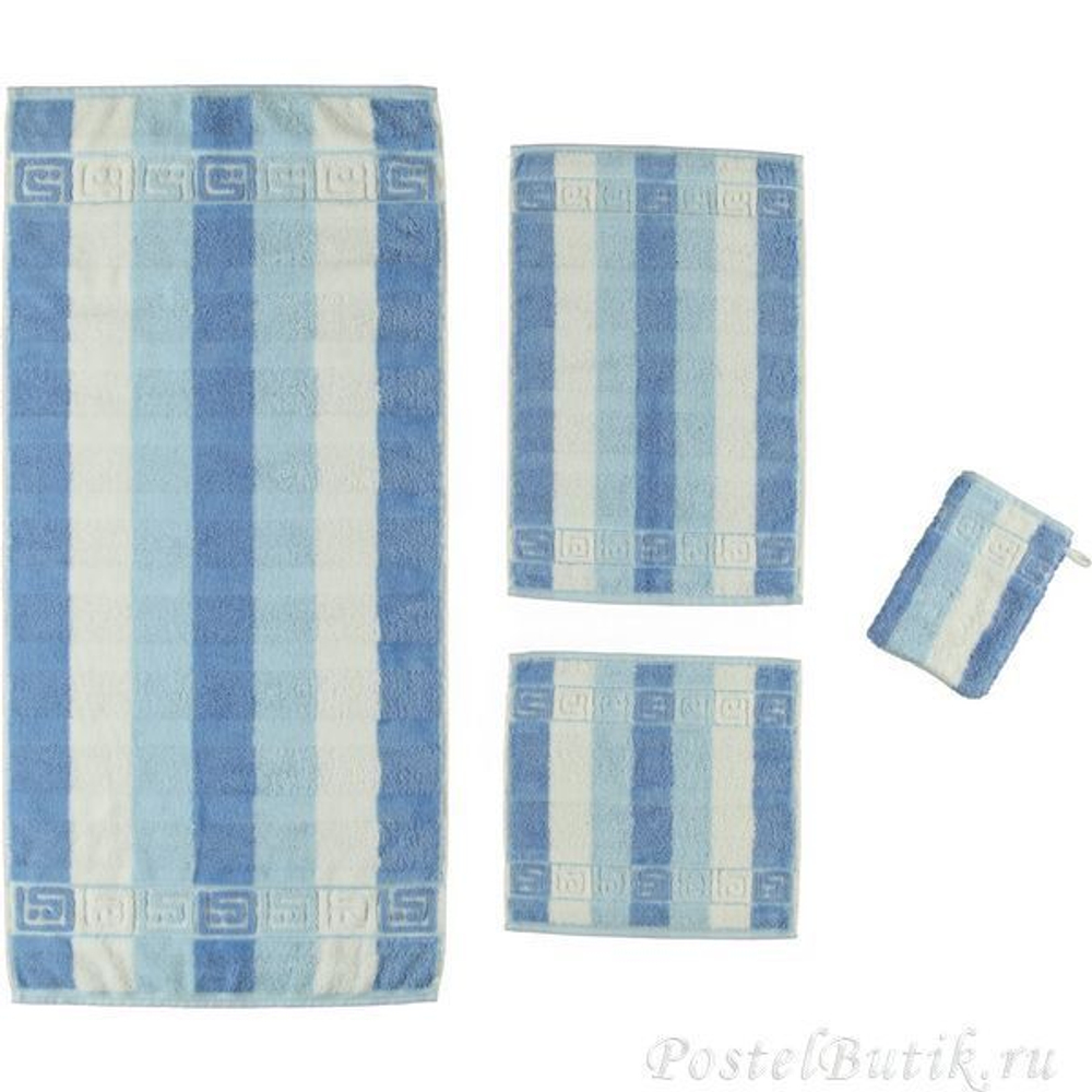 Полотенце 50x100 Cawo Noblesse 1011 Frottier голубое