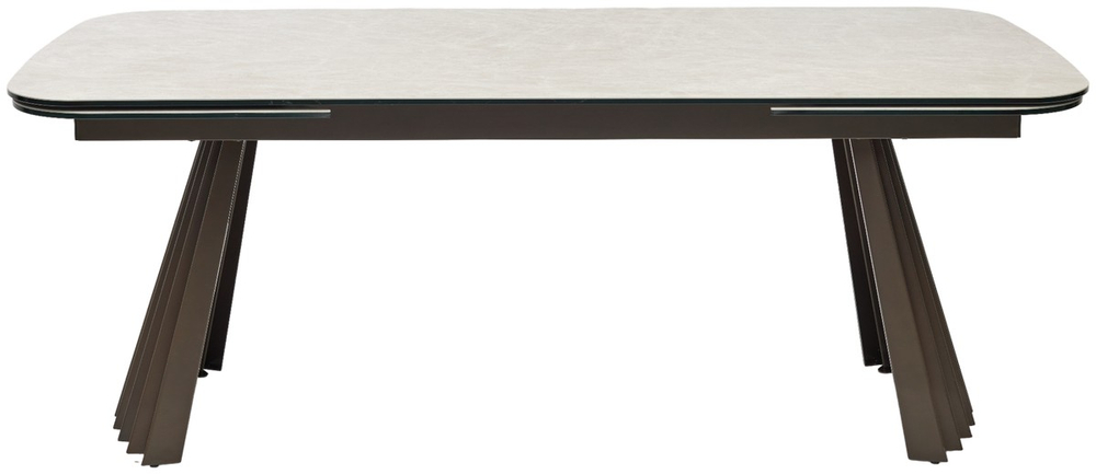 Стол ASTRID 200 TL-102 Бежевый мрамор, испанская керамика / Шоколадное золото каркас, ®DISAUR