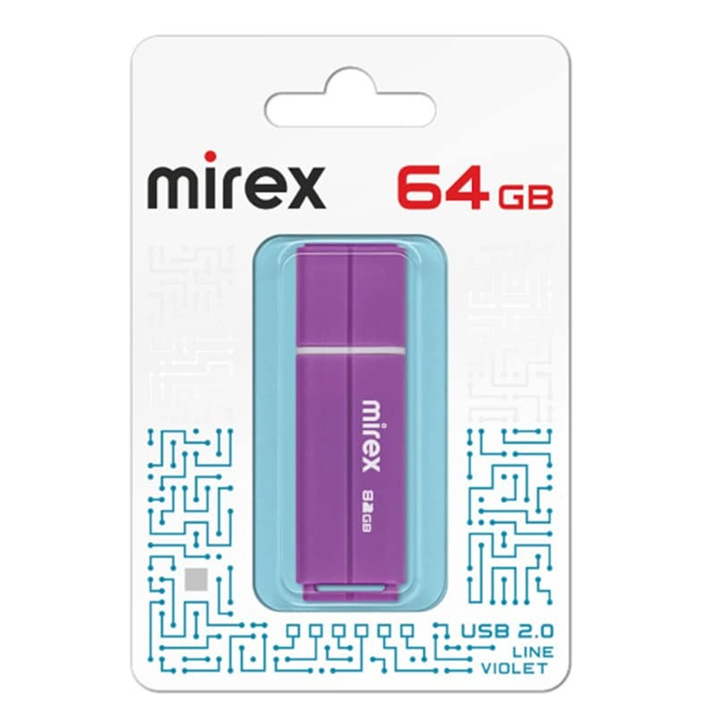 USB карта памяти 64ГБ Mirex Line Violet (13600-FMULVT64)