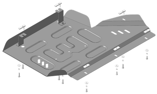 Защита стальная 2 мм А Ford Explorer; с 2020 г. (только с защитой КПП MOTODOR.70701