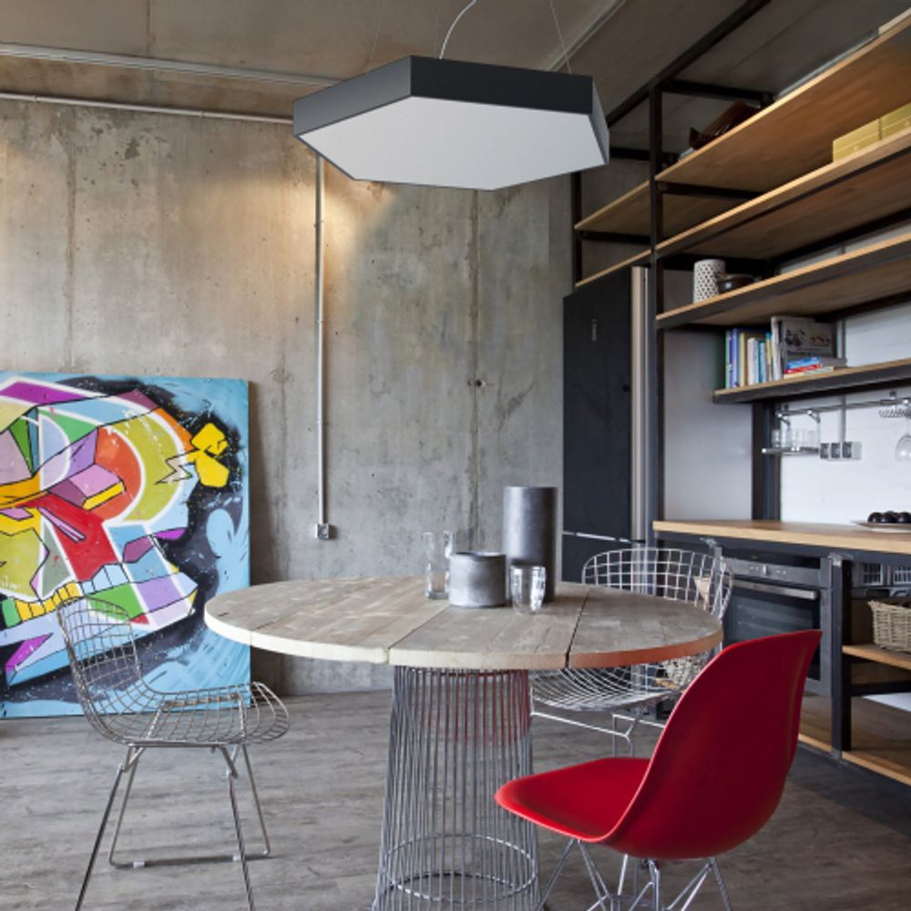 Светильник LED ЭРА Geometria SPO-122-B-40K-066 Hexagon 66Вт 4000К 5300Лм IP40 800*800*80 черный подвесной | Декоративные светильники Geometria