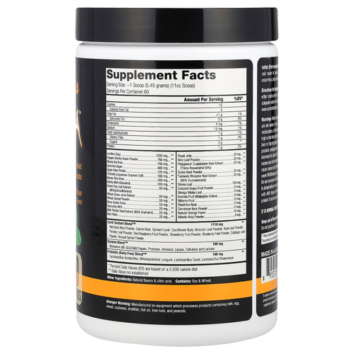 Controlled Labs, Orange OxiMega, комплекс с антиоксидантами из зелени, мята, 327 г (11,53 унции)