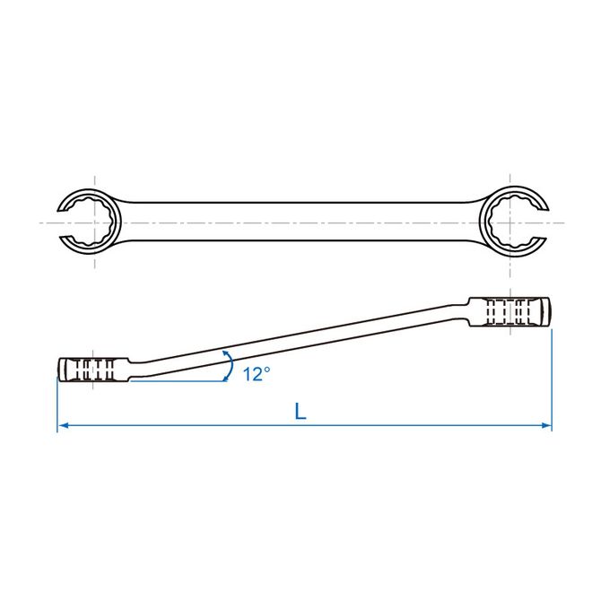 KING TONY (19312427) Ключ разрезной 24x27 мм