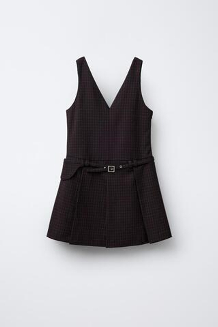 ZARA САРАФАН В КЛЕТКУ, ЧЕРНЫЙ