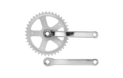 Шатуны-система TRIX, 1ск., 1/2"х1/8", 40 зуб., сталь, шатуны 140мм, резьба 9/16", под квадрат, хром