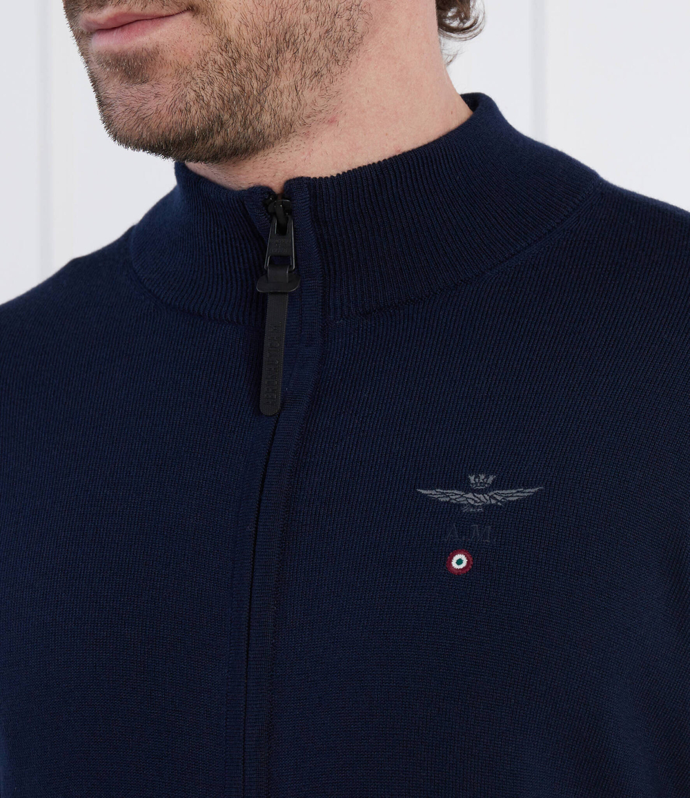 Хлопковый свитер Aeronautica Militare - темно-синий(MA1390L415)