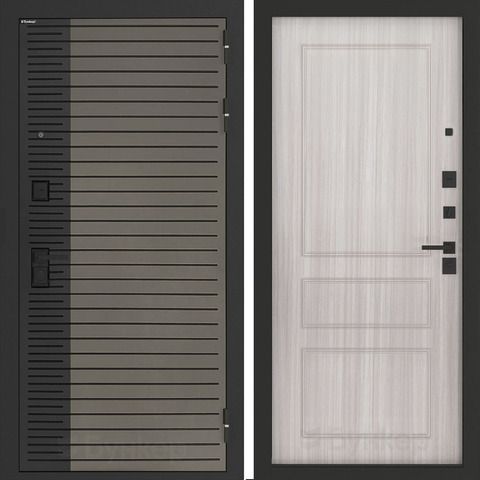 Входная металлическая дверь Бункер BN-15 Веллюто кофе / ФЛ- 116 Сандал белый