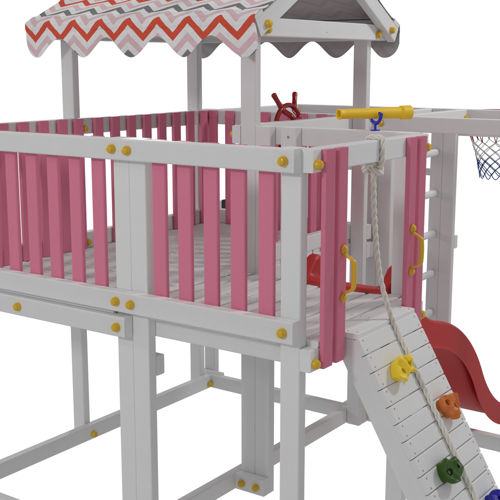 Детский домашний игровой комплекс чердак ДК3Р Розовый