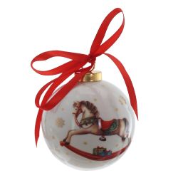 GAEM Украшение новогоднее Шар "Лошадка", D 8 см, L9 W9 H11 см