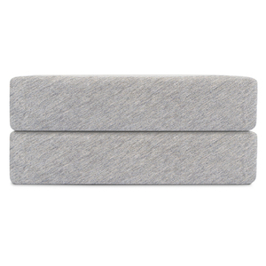 Простыня на резинке из хлопкового трикотажа серого цвета из коллекции essential, 160х200х30 см