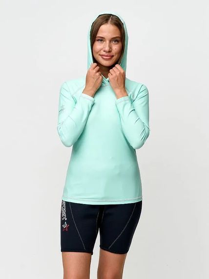 Футболка рашгард лонгслив Sargan Агидель Худи UPF 50+ светло-зеленый