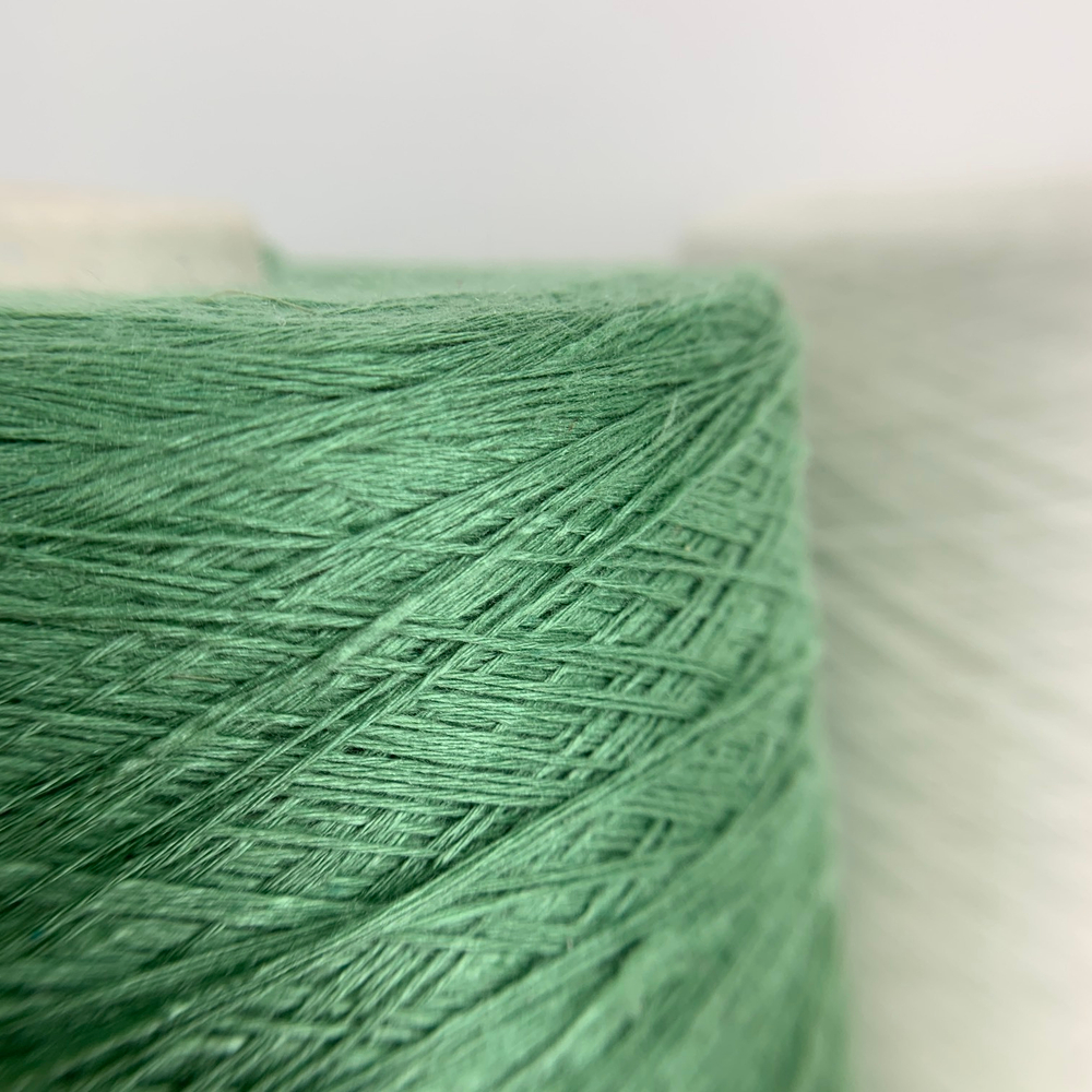 SETA SHANTUNG - Luxury Selection by Ri.Go; 100% натуральный шёлк; 1500м/100гр 4/60; col.9013, цвет: зеленый салатовый