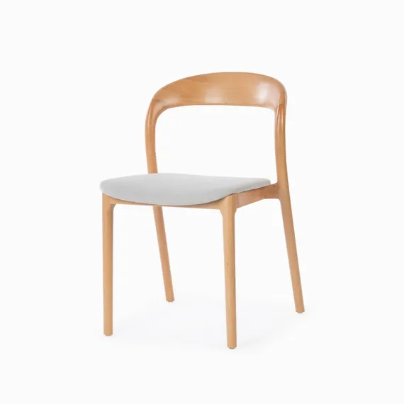 Стул Esse Soft, бук, светло-серое сиденье