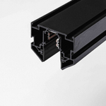 Магнитный трековый шинопровод для натяжных потолков Terra MKT-3R2-300-B 3м, с внутренней боковой заглушкой + комплект внешних и внутренних торцевых заглушек, Черный