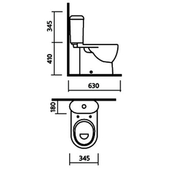 Унитаз-компакт Sanita Luxe Art Flora  с сиденьем микролифт схема