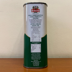 Оливковое масло BASSO  Extra Virgin  3 литра в жестяной банке-канистре Италия
