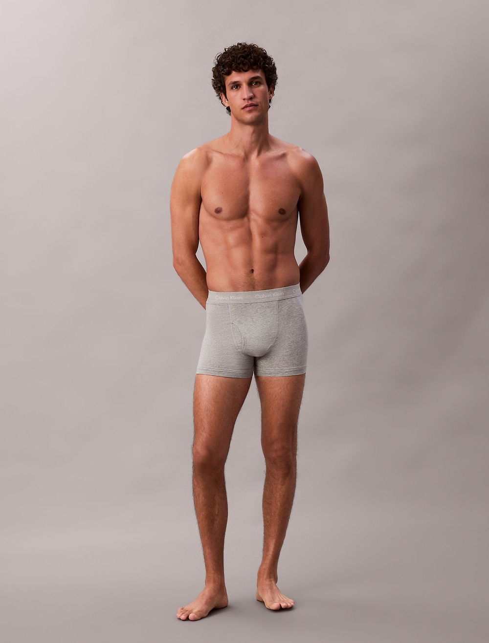 Мужские трусы боксеры-транки Calvin Klein Cotton Stretch 5-Pack Trunk Black / White / Grey Heather