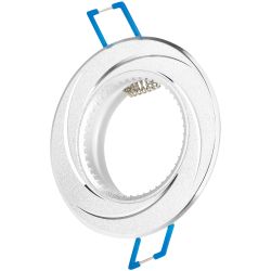 Светильник встраиваемый алюминиевый ЭРА KL34 AL/SL/1 под лампу MR16 GU5.3 хром | Алюминиевые встраиваемые светильники