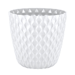Горшок для цветов InGreen Wave с дренажной сеткой и поддоном 10л, D270мм, белоснежный жасмин