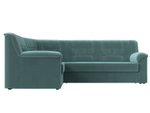 Диван угловой Карелия левый угол, Бирюзовый, Велюр, 113341L