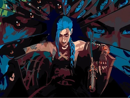 Картина по номерам Джинкс Аркейн Битва