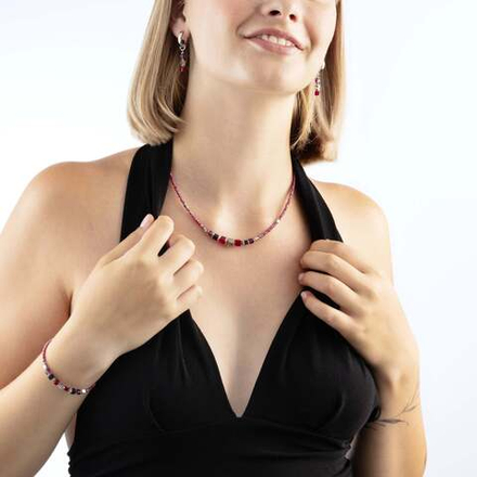 Серьги Coeur de Lion Red-Silver 3044/21-0317