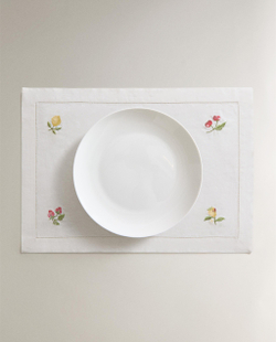 Zara Home сервировочная салфетка из смесовой ткани, вышивка, 50 35 см · 2216/023