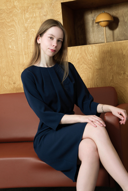 Платье женское 3445ЛП, темно-синий #89ТС053445ЛП