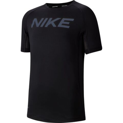 Детская теннисная футболка Nike Pro SS FTTD Top - Black