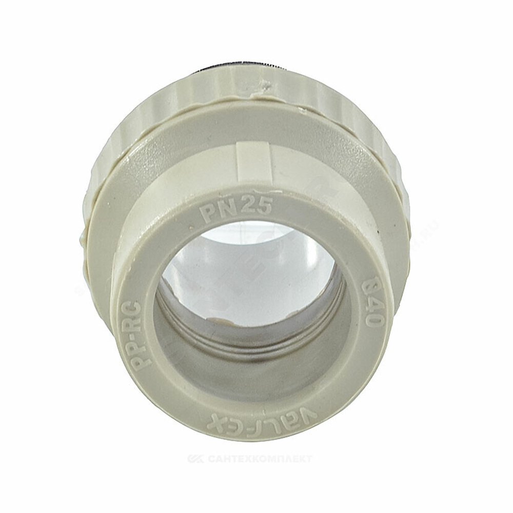 Муфта PP-R комбинированная серая Дн 40х1 1/2" НР под ключ VALFEX 10135240Г