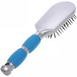 Расческа массажная «Lavanda», трапеция, цвет ручки голубой, 23 см