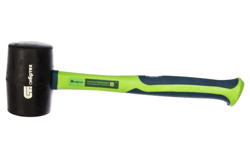 Киянка резиновая 680гр ЧЕРНАЯ  с фибер. ручкой Сибртех