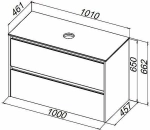 Тумба с раковиной Allen Brau Activity 100 1.34014.AM антрацит матовый/олива брашированная