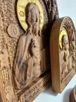 Освященная Икона «Господь Вседержитель» из дуба 25.5х19 см