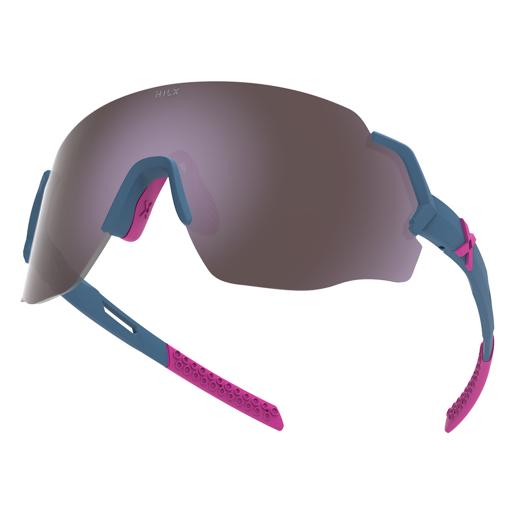 Спортивные очки HILX Savage (L) / Matt Green. Pink / Light Purple Lens