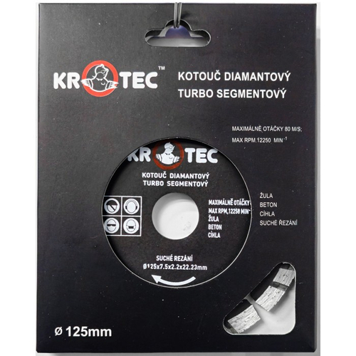 Диск алмазный 125 мм KROTEC Турбо сегментированный