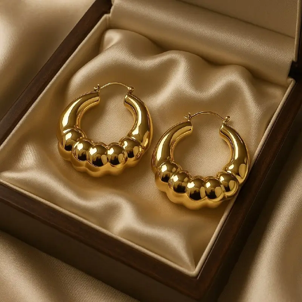 Серьги под золото