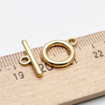 Замок-тоггл, цвет золото, размер 16*12 мм, цена за 1 шт