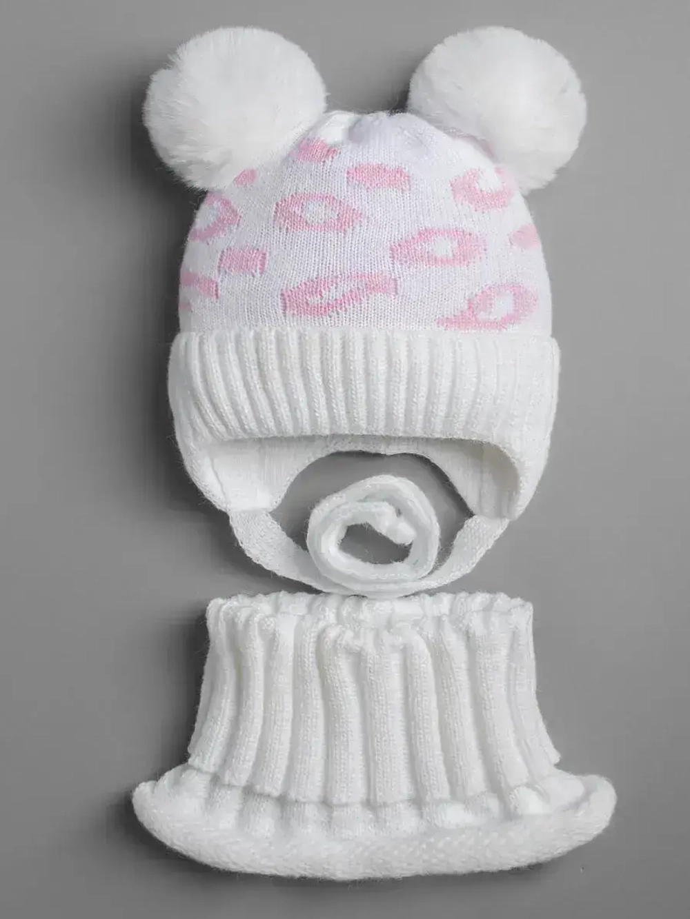 Зимняя шапка для девочки и снуд