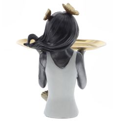 GAEM Фигурка декоративная "Девочка" с подносом, L22,5 W14,5 H28 см