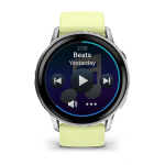 Умные часы Garmin Venu 4 45мм Серебристые с лимонным силиконовым ремешком (010-03014-42)