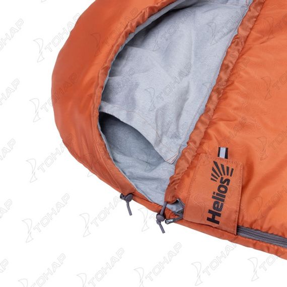 Спальный мешок TORO 200R (210х70, правый, стратекс, оранжевый) (T-HS-SB-T-200R) Helios