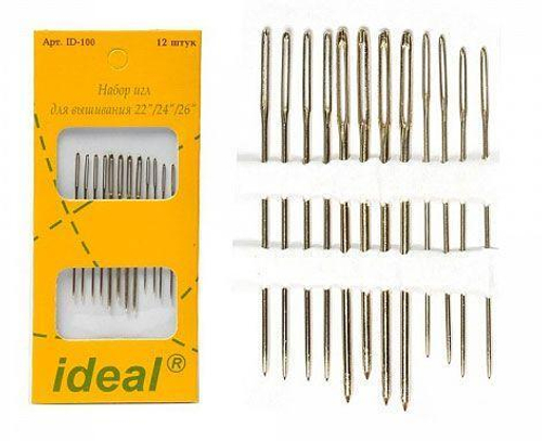 Иглы IDEAL арт.ID-100 набор для вышивания АССОРТИ 22/24/26